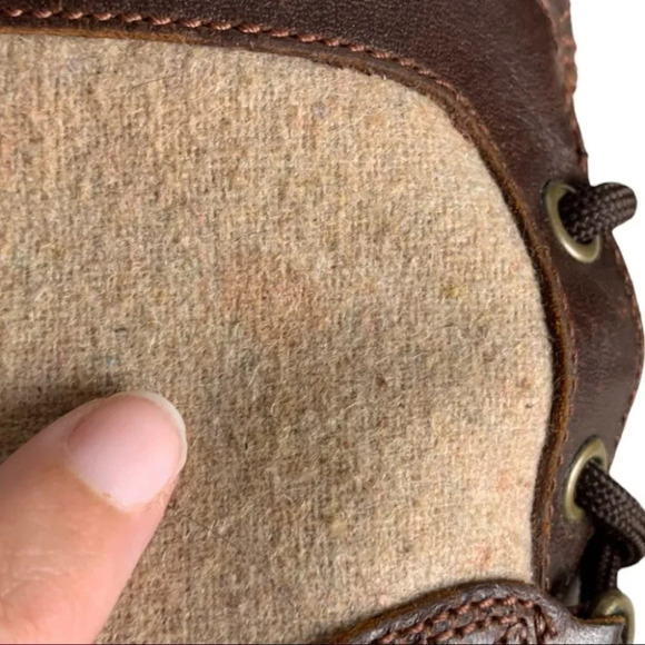 UGG Elsa Women's Waterproof Wool Blend/Leather Tall Boots Size 5 Chestnut Brown - Picture 8 of 14